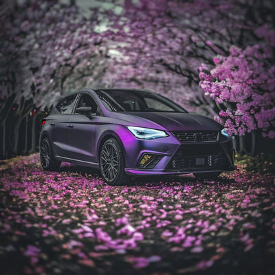 Matte Metallic Black Purple Vinyl Wrap