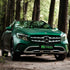 Mercedes-Benz GLA wrapped in Satin Chrome Silk Green vinyl wrap.