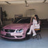 Mercedes-Benz wrapped in Glossy Metallic Passion Pink vinyl wrap.