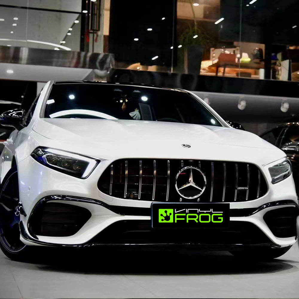 Glossy Pearl White car wrap.