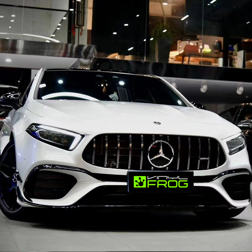 Glossy Pearl White car wrap.