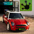 Mini Cooper wrapped in Glossy Metallic Dragon Blood vinyl wrap.