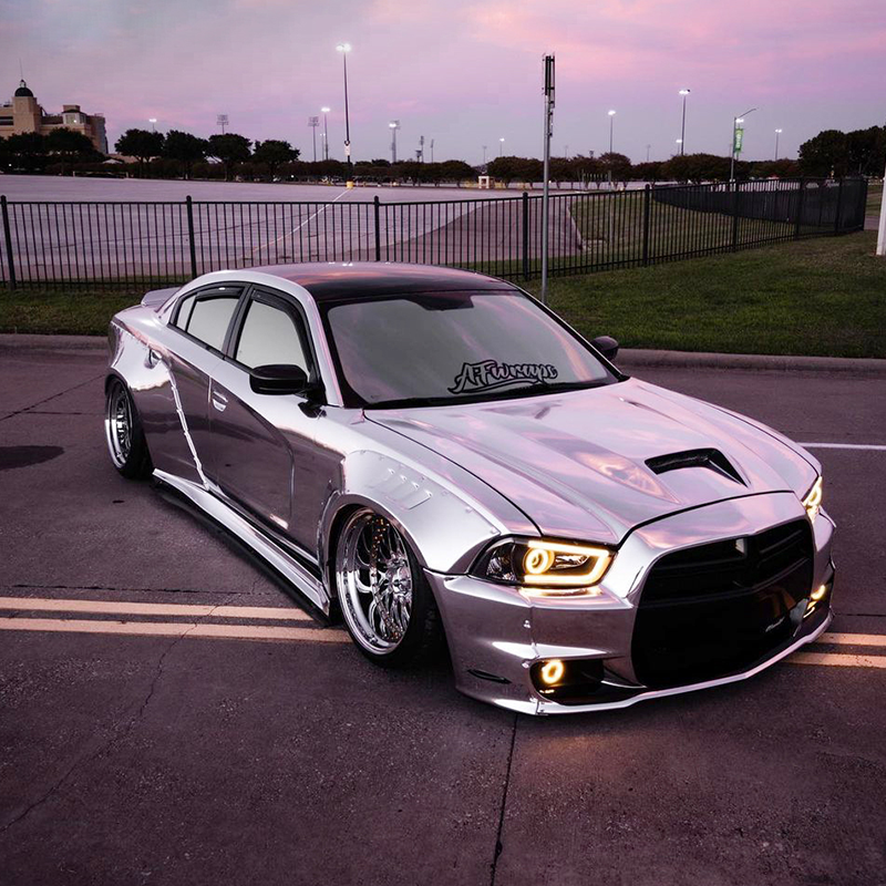 Mirror Chrome Silver car wrap.