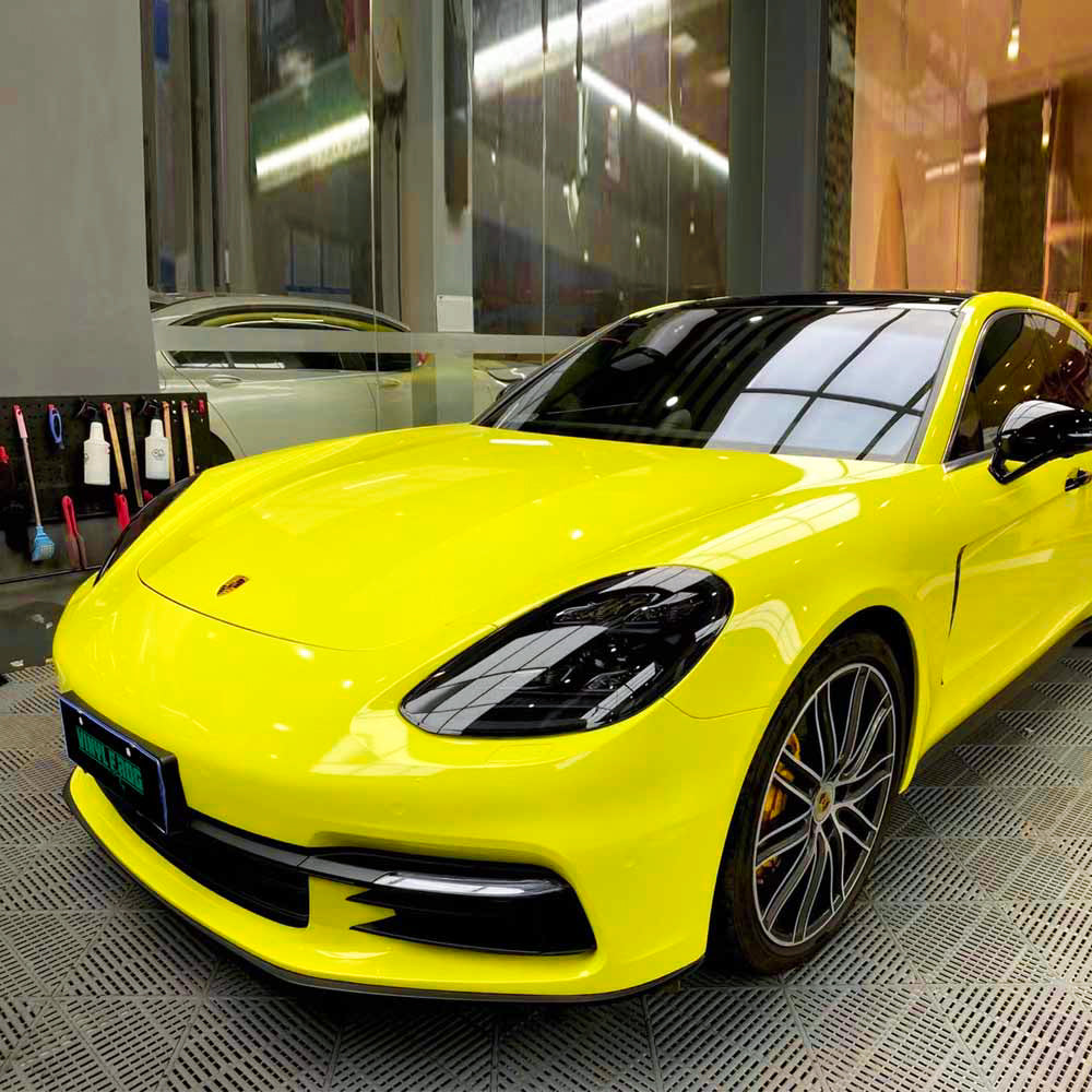 High Glossy Yellow Vinyl wrap – vinylfrog