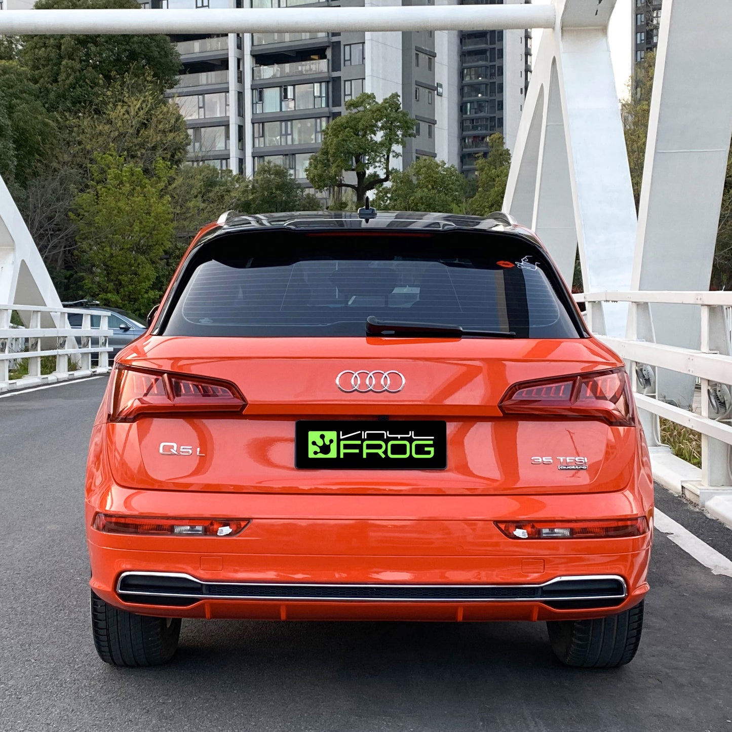 High Glossy Reddish Orange Vinyl Wrap