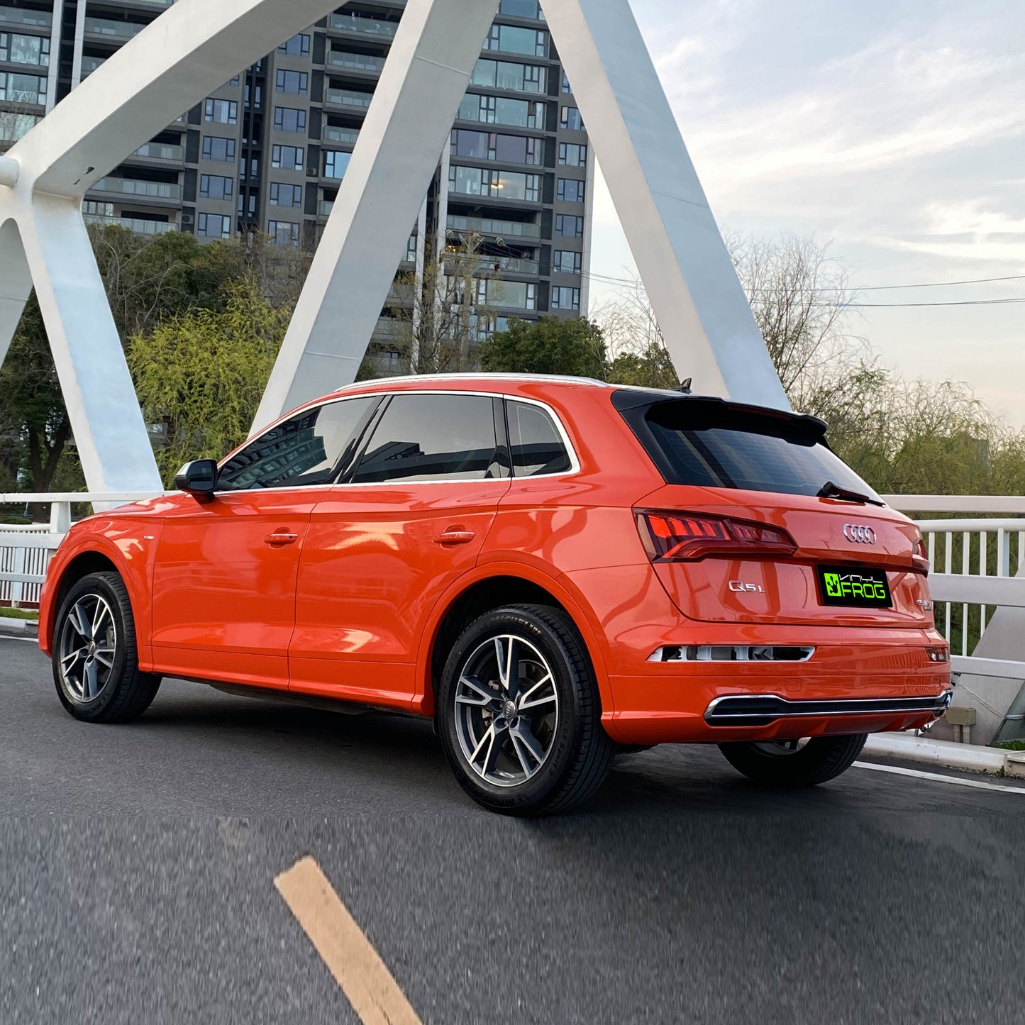 High Glossy Reddish Orange Vinyl Wrap