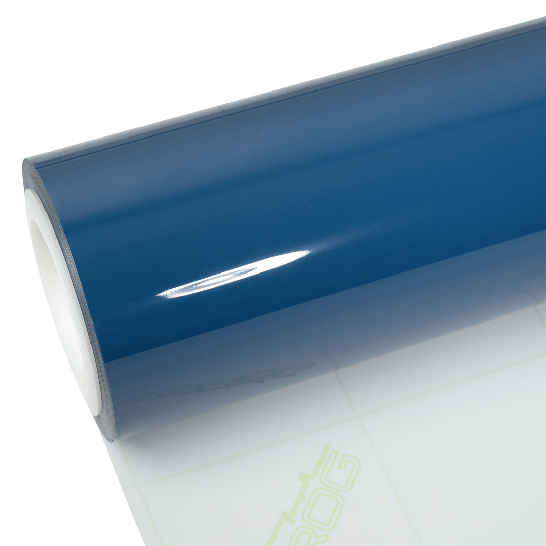 Glossy Dark Blue vinyl wrap roll
