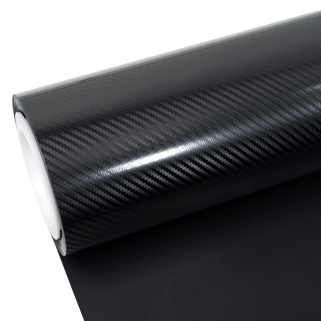 Glossy Black Carbon Fiber vinyl wrap roll