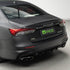 Maserati Quattroporte wrapped in Satin Black Vinyl Wrap back side 