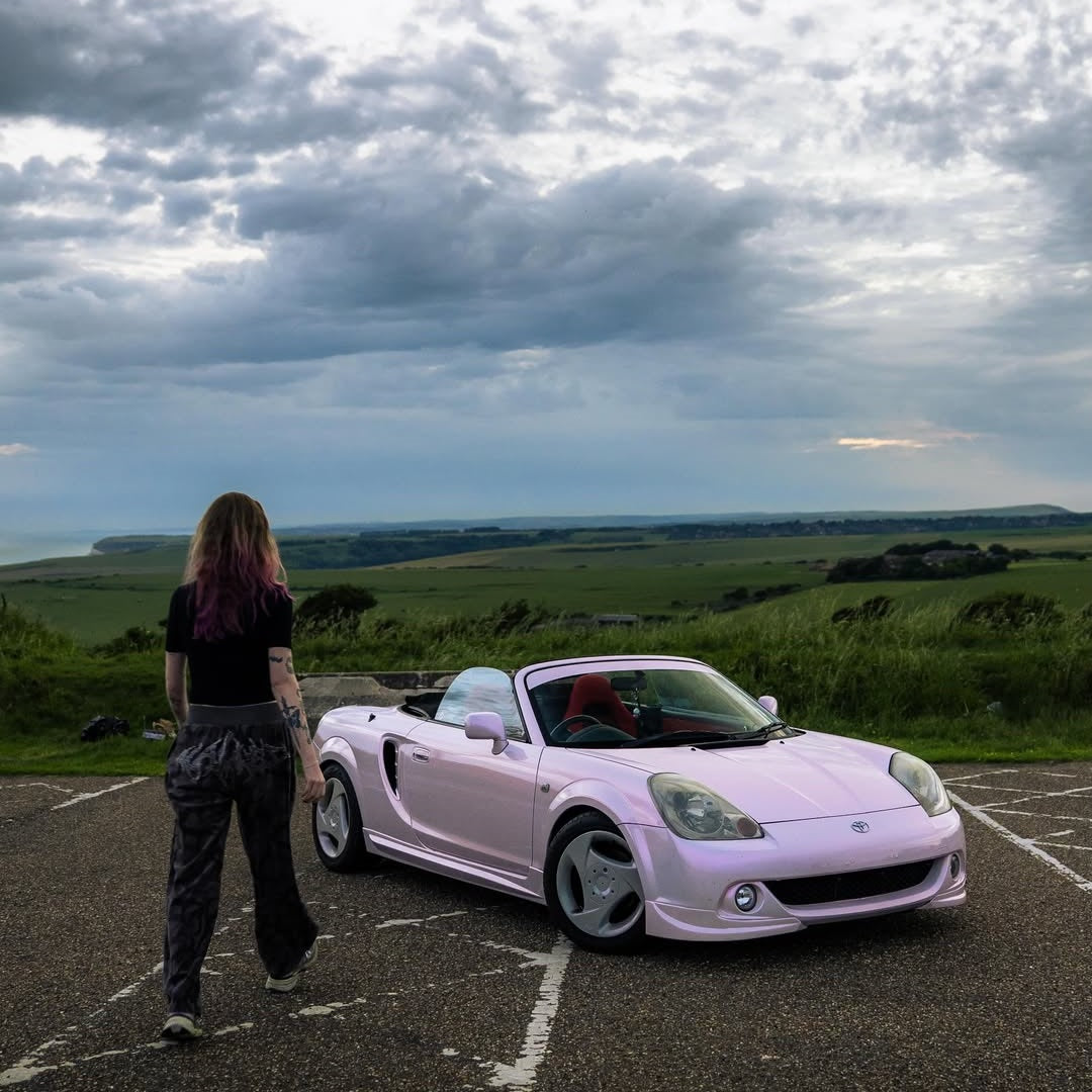 Candy Metallic Pink White Vinyl Wrap