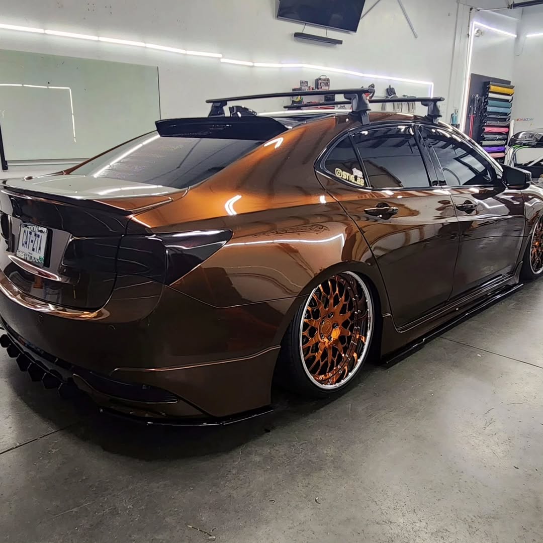 Glossy Metallic Mocha Brown Vinyl Wrap