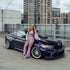 Front view of BMW Glossy Metallic Midnight Purple Vinyl Wrap