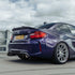 Back view of BMW Glossy Metallic Midnight Purple Vinyl Wrap