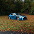 Glossy Metallic Silver Lake Blue Vinyl Wrap on Lexus