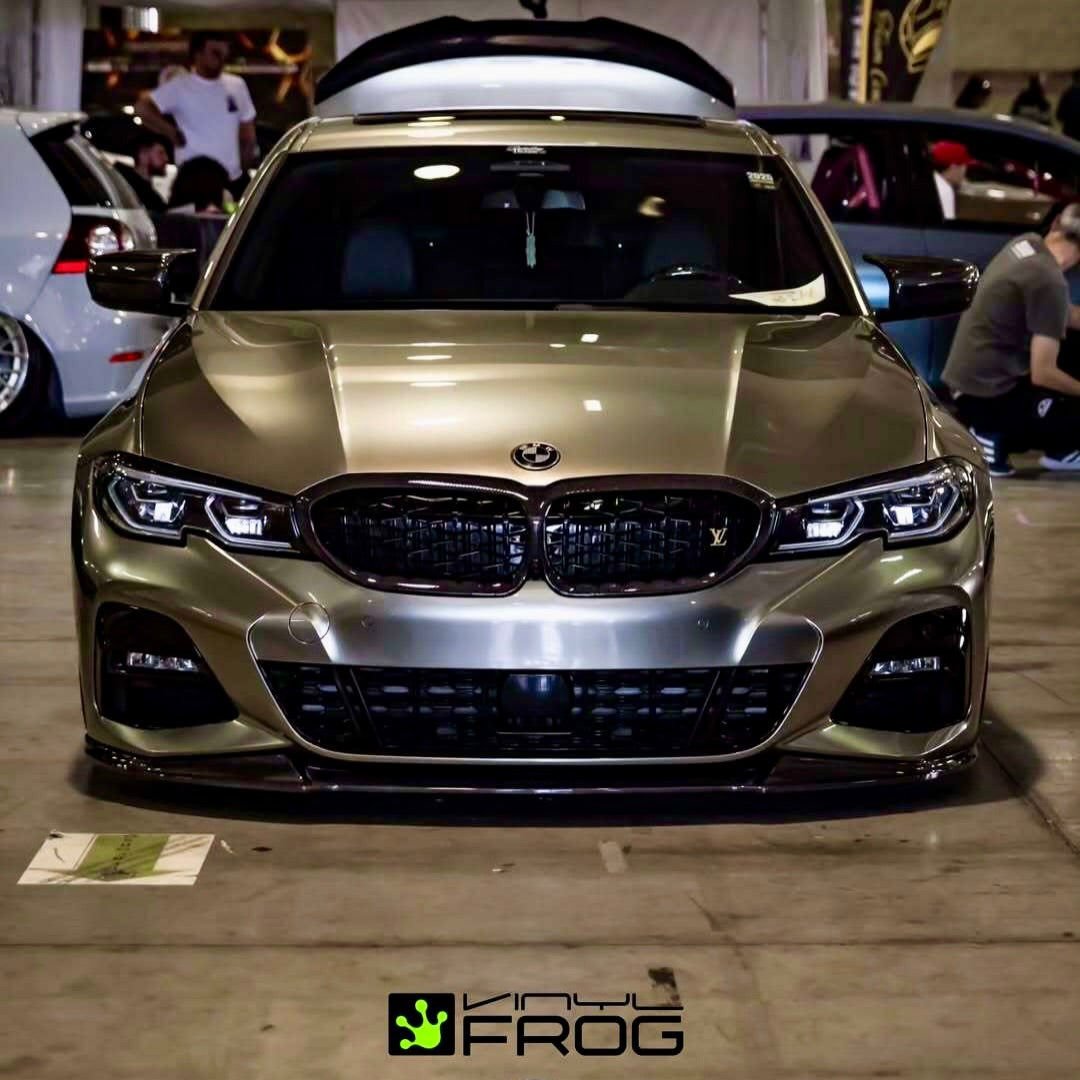 Glossy Metallic Glitter Champagne Vinyl Wrap