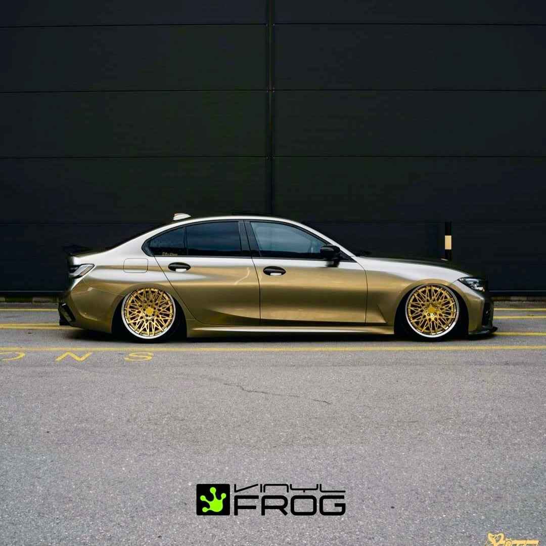 Glossy Metallic Glitter Champagne Vinyl Wrap