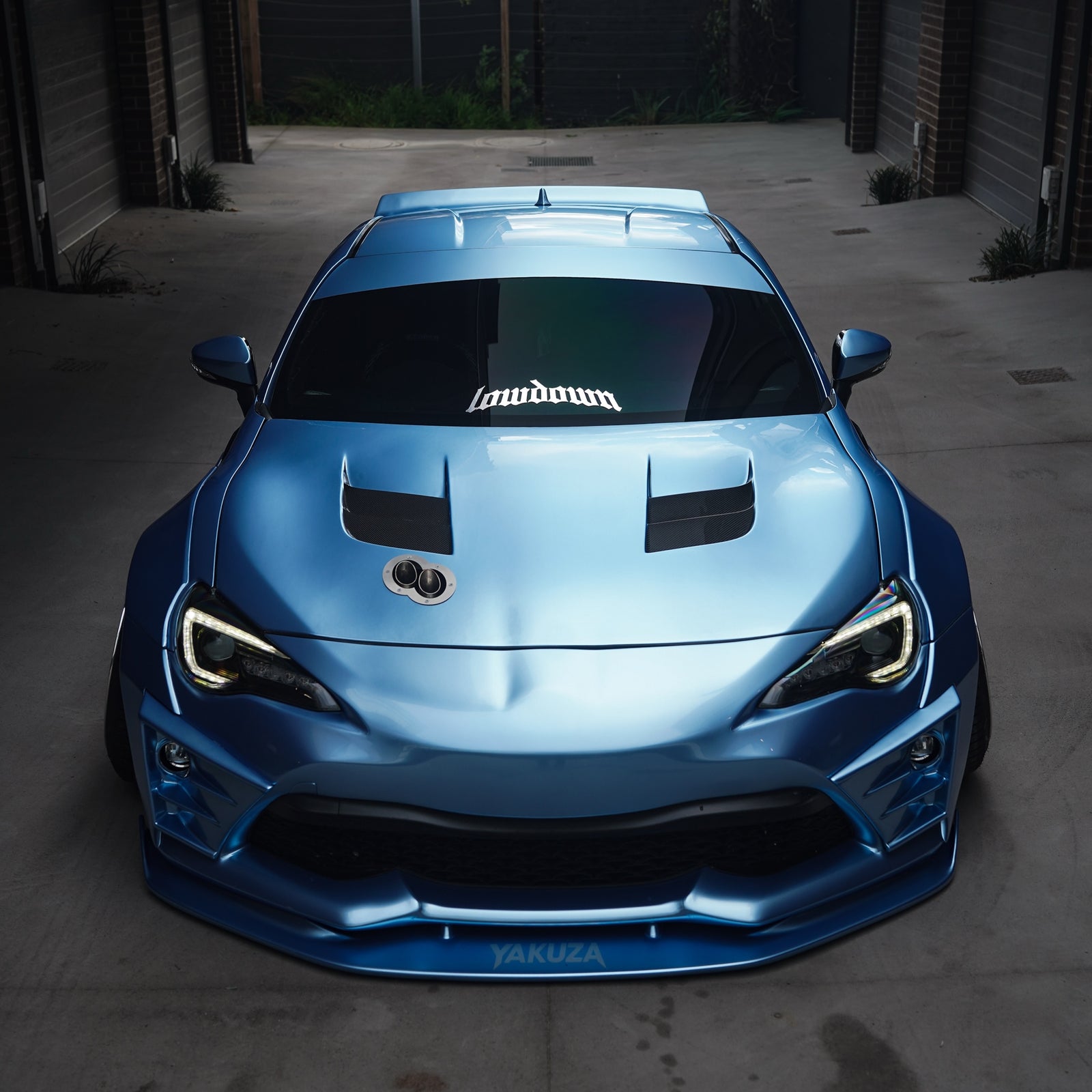 Glossy Metallic Silver Lake Blue Vinyl Wrap