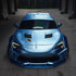 Glossy Metallic Silver Lake Blue Vinyl Wrap