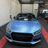 Glossy Metallic Silver Lake Blue Vinyl Wrap