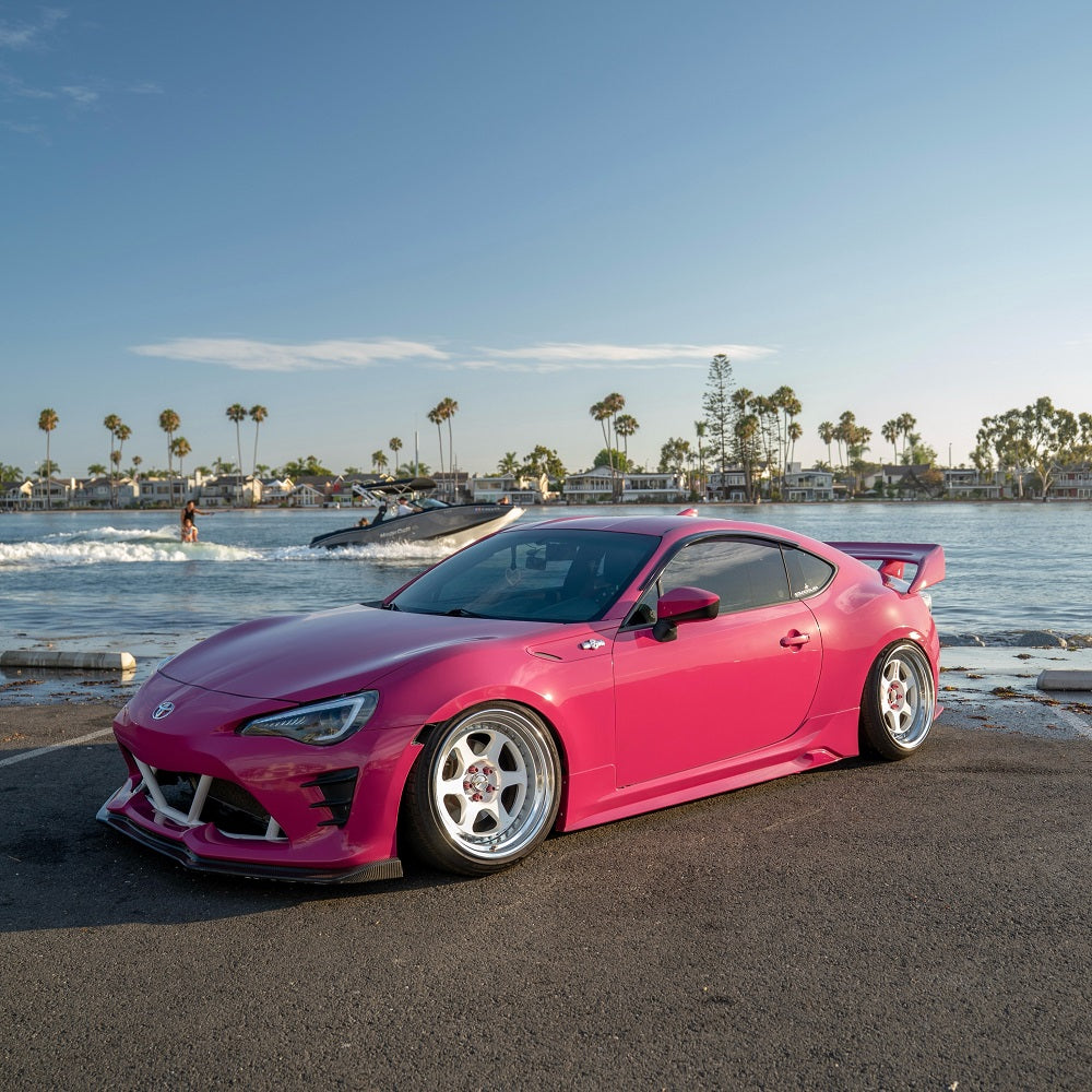 Toyota wrapped in High Glossy Ruby Star Vinyl Wrap
