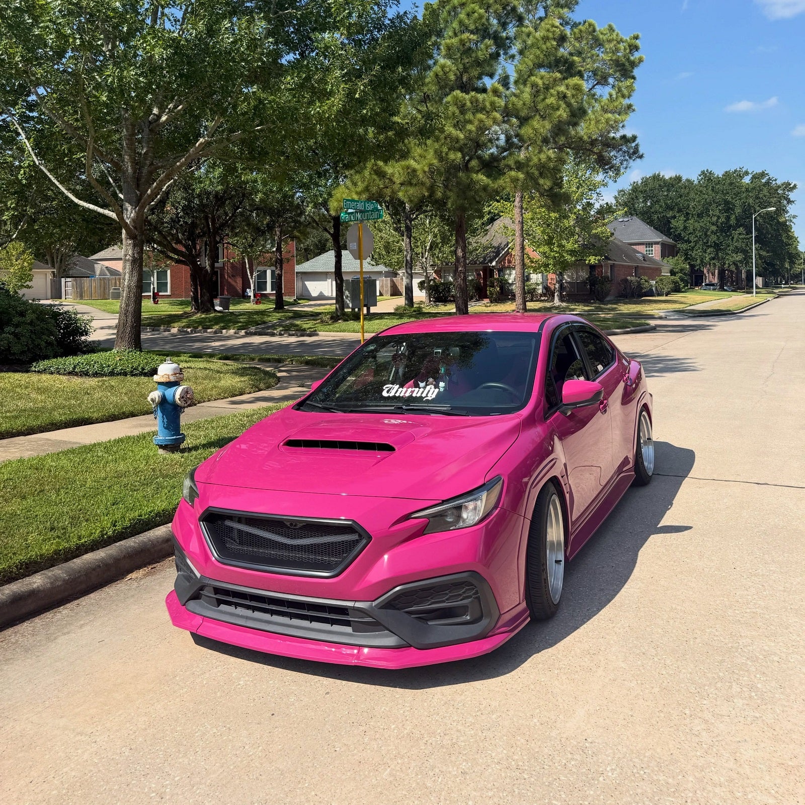 High Glossy Ruby Star Vinyl Wrap on Subaru
