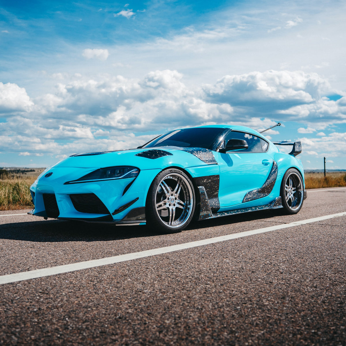 High Glossy Sky Blue Vinyl Wrap