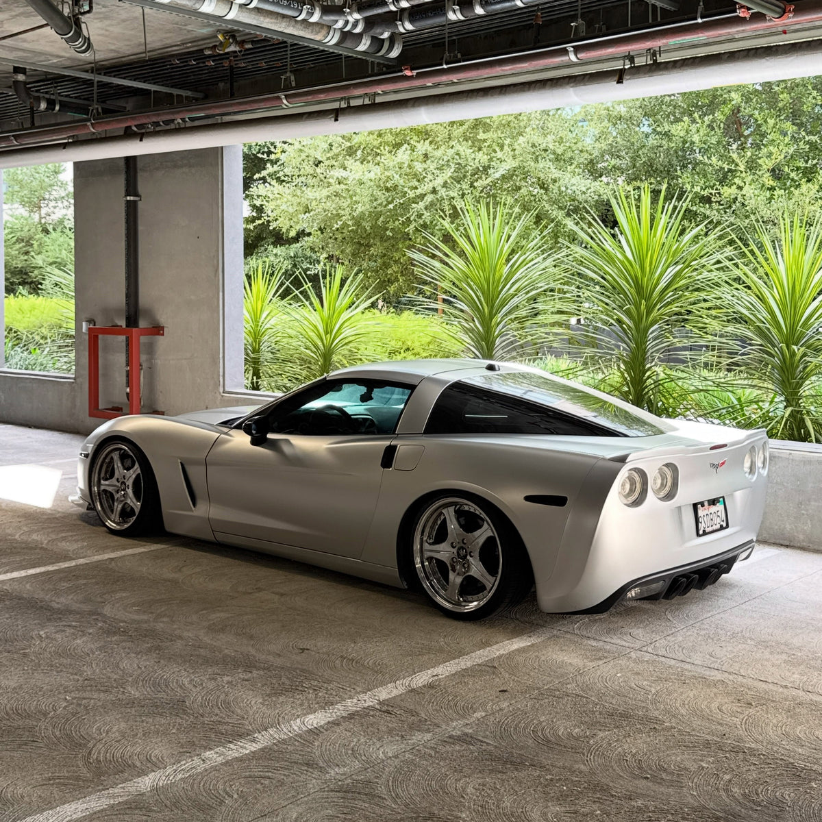 Chevrolet wrapped in Satin Chrome Titanium Silver Vinyl