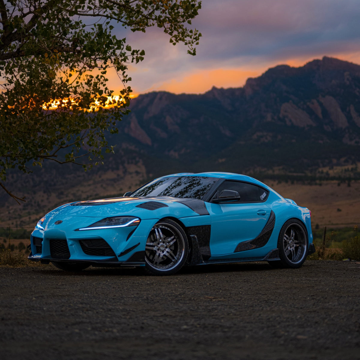 High Glossy Sky Blue Vinyl Wrap
