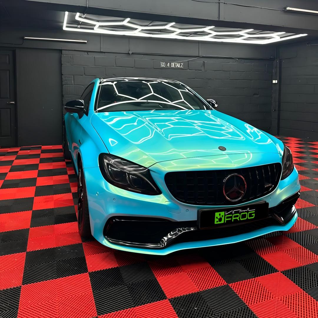 Candy Metallic Neon Ice Blue Color PPF (Wet Application)