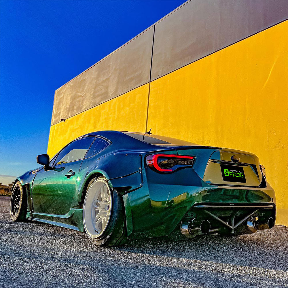 Subaru BRZ wrapped in Glossy Metallic Gotland Green vinyl wrap.