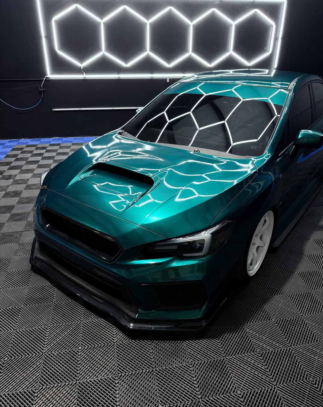 Subaru WRX in Deep Sea Green Wrap