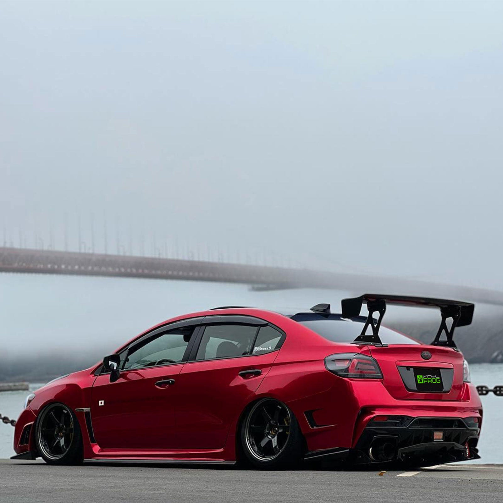 Subaru WRX in Glossy Metallic Vampire Red Color PPF