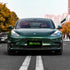 Tesla Model 3 wrapped in Glossy Metallic Gotland Green vinyl wrap.