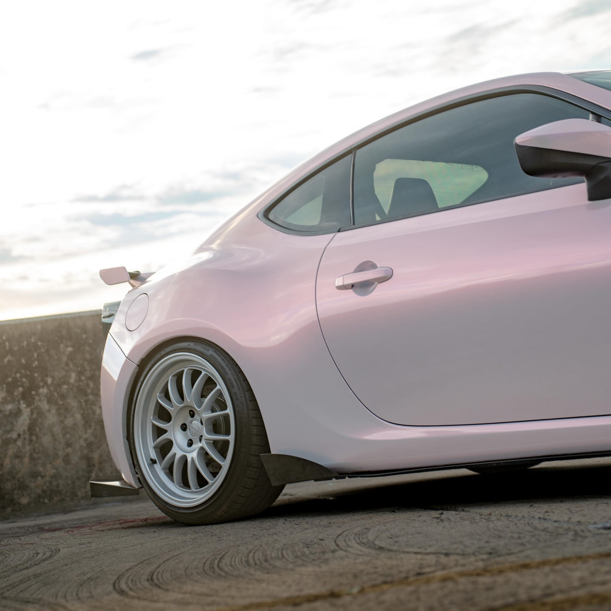 Candy Metallic Pink White Vinyl Wrap