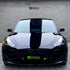 Glossy Metallic Glitter Black Blue Vinyl Wrap