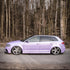 Side View of Audi Super Glossy Periwinkle Purple Vinyl Wrap