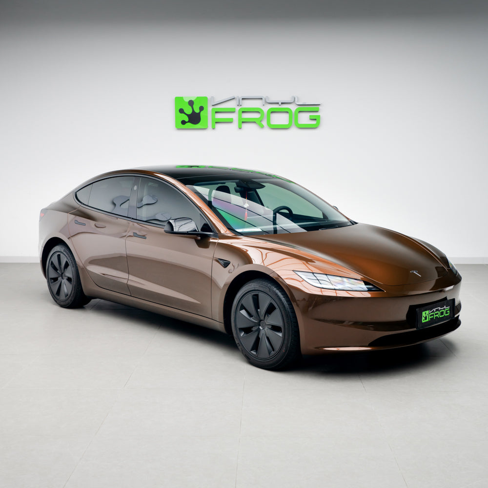Glossy Metallic Mocha Brown Vinyl Wrap