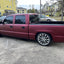 Satin Chrome Chocolate Cosmos Red Vinyl Wrap