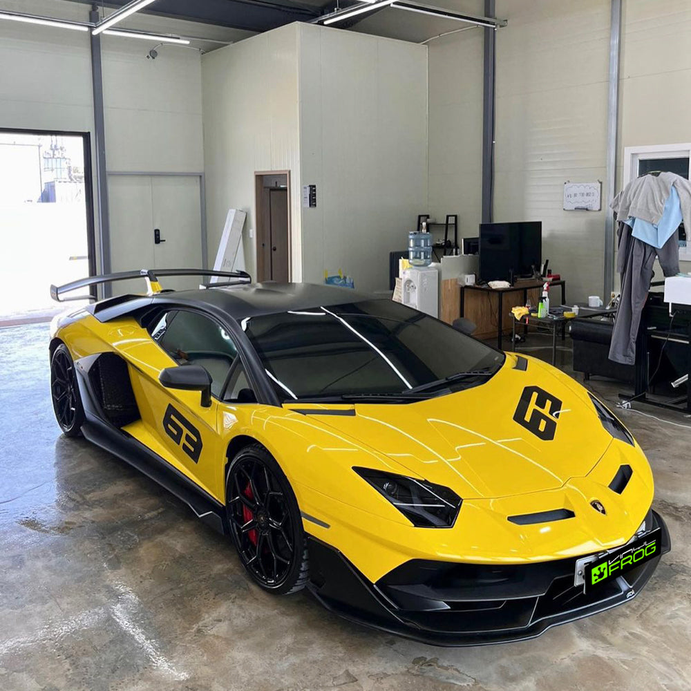 High Glossy Racing Yellow Vinyl Wrap