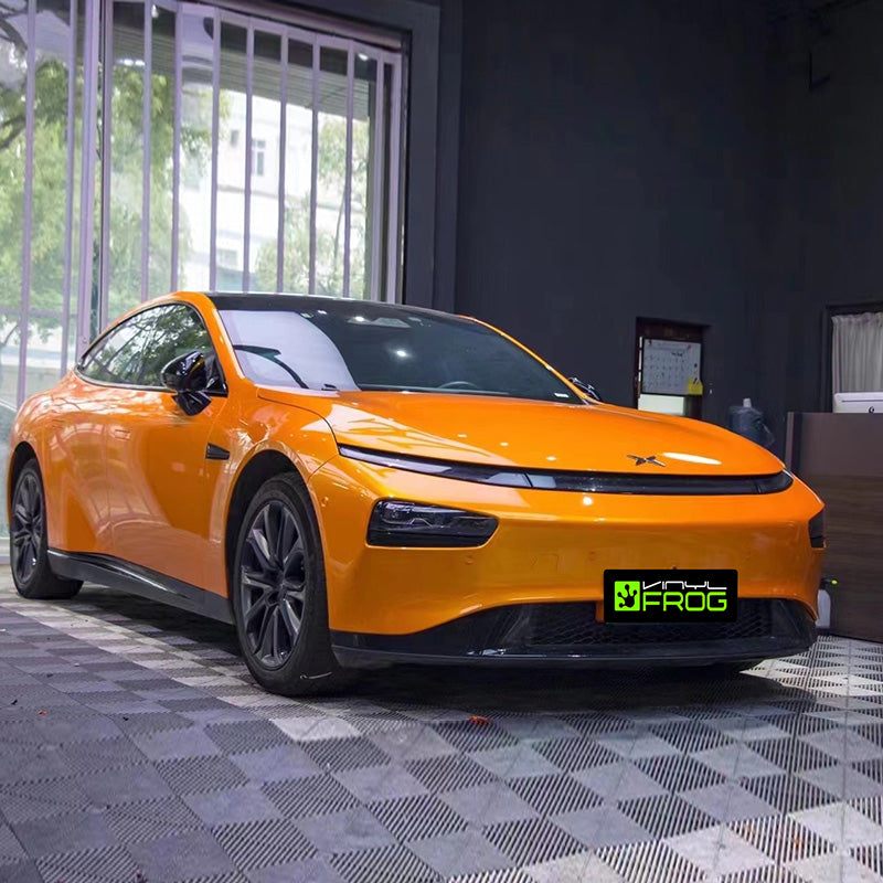 Glossy Metallic Bronze Orange Vinyl Wrap