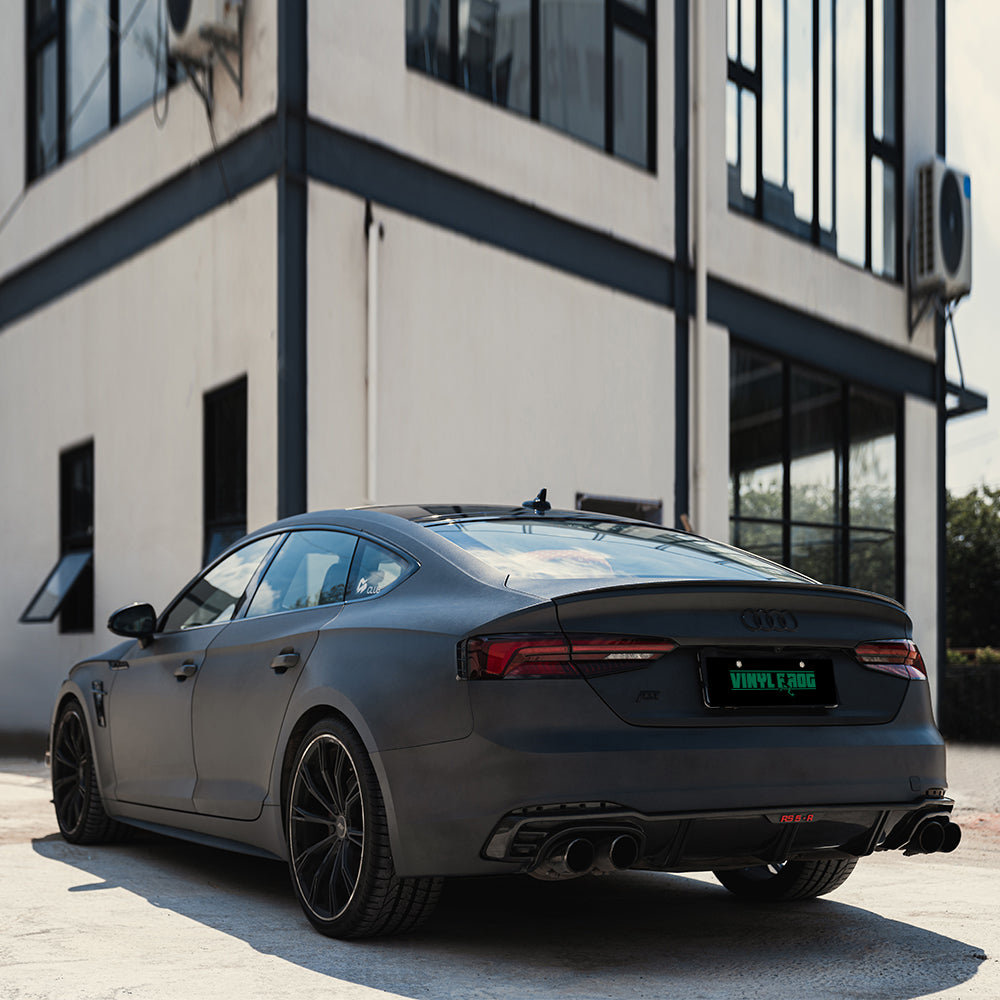 Brushed Metallic Gray Vinyl Car Wrap.