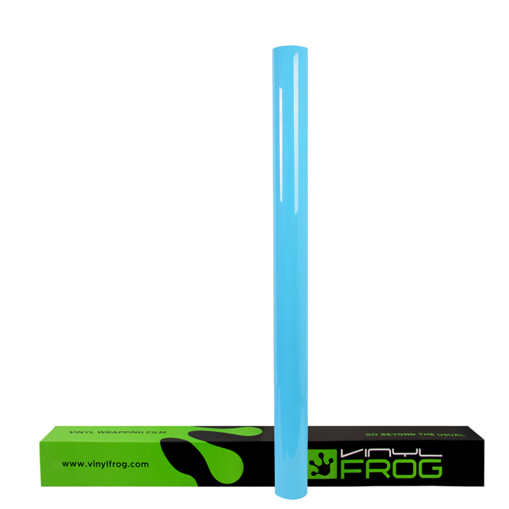 High Glossy Sky Blue Vinyl Wrap
