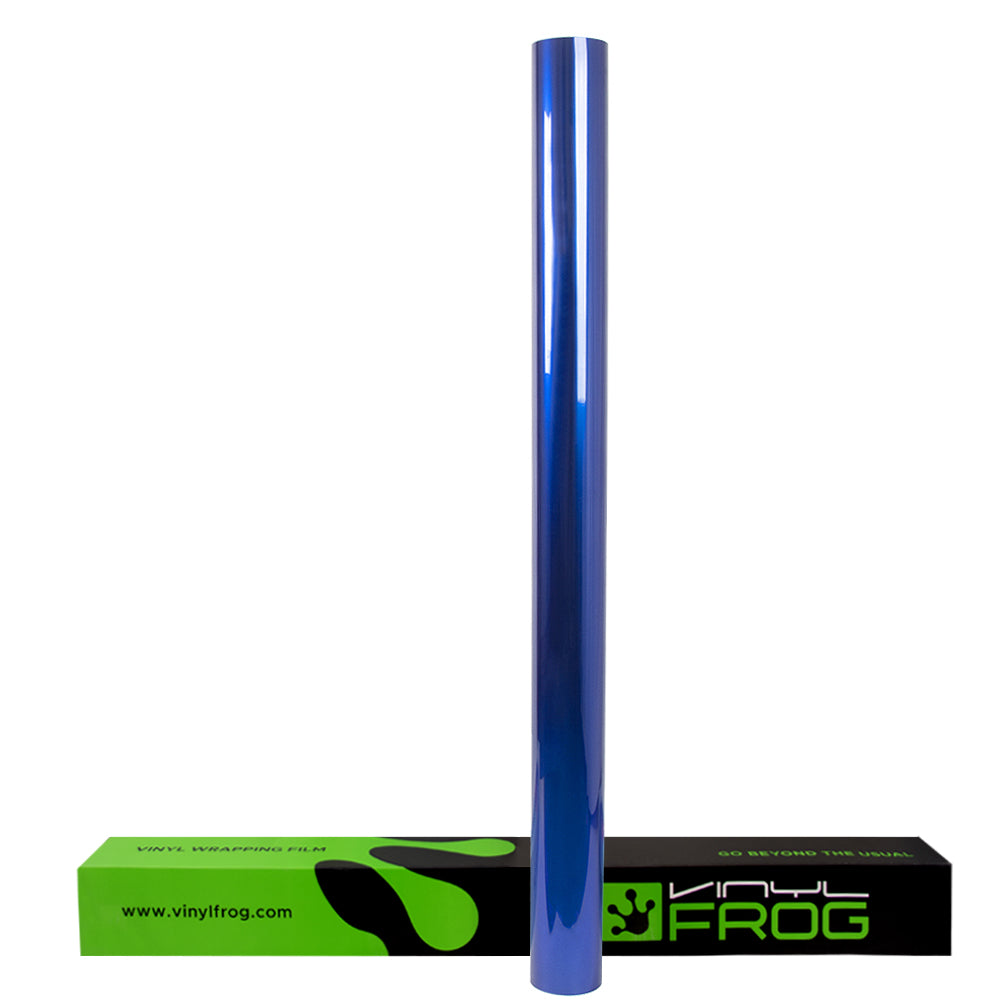 Glossy Metallic Deep Blue Vinyl Wrap