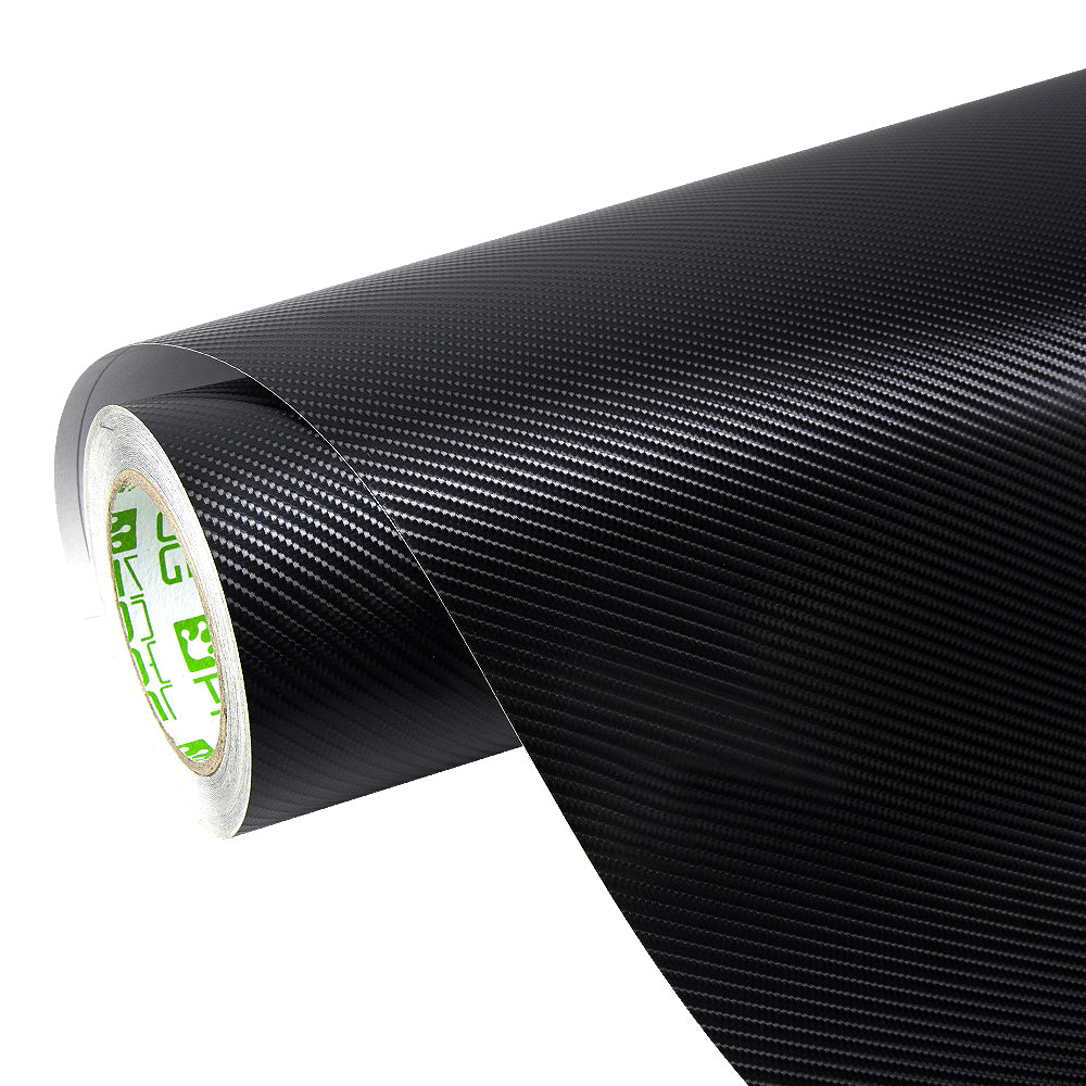 Spiral Black Carbon Fiber Vinyl Wrap