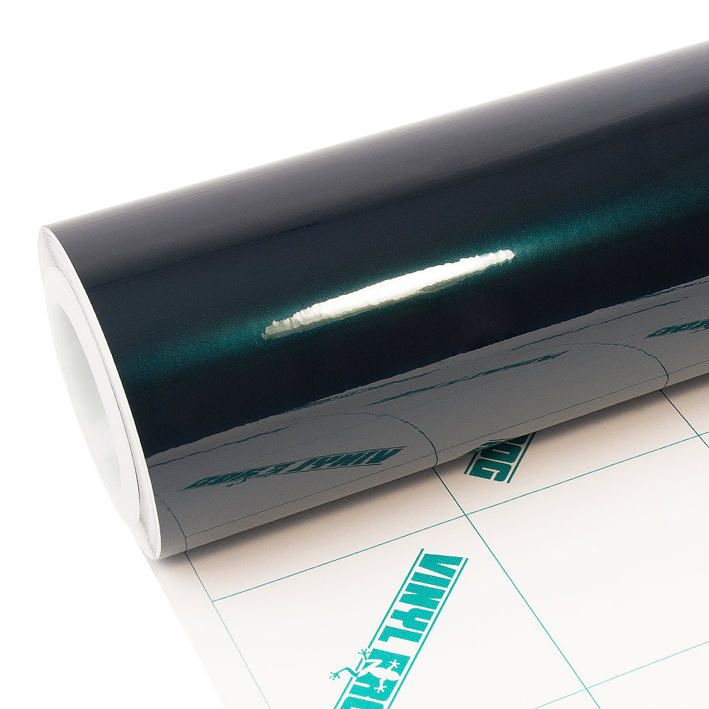 Glossy Metallic British Racing Green Vinyl Wrap