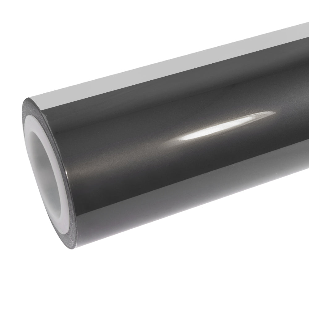 Glossy Metallic Dark Gray Vinyl Wrap