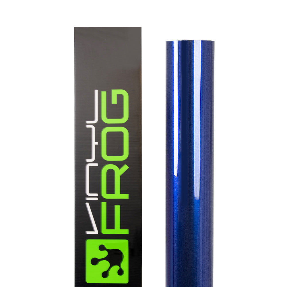 Glossy Metallic Deep Blue Vinyl Wrap