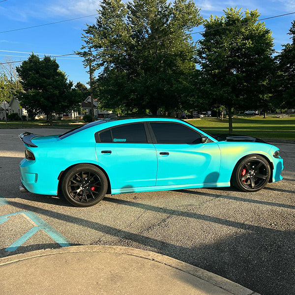 Candy Metallic Neon Ice Blue Vinyl Wrap