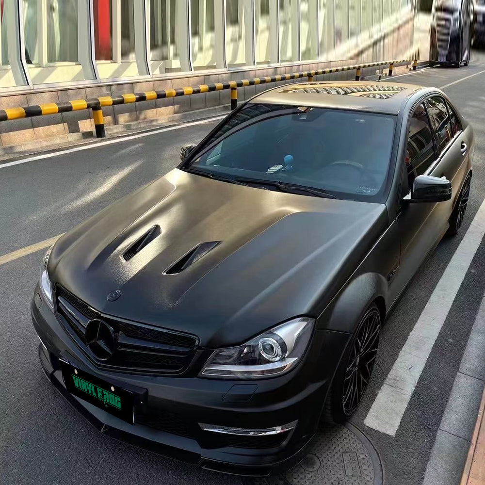 Brushed Metallic Black Vinyl Car Wrap.