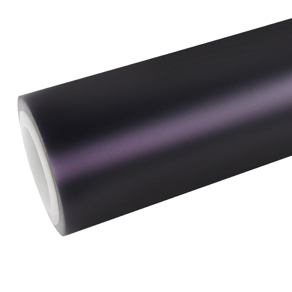 Matte Metallic Black Purple Vinyl Wrap